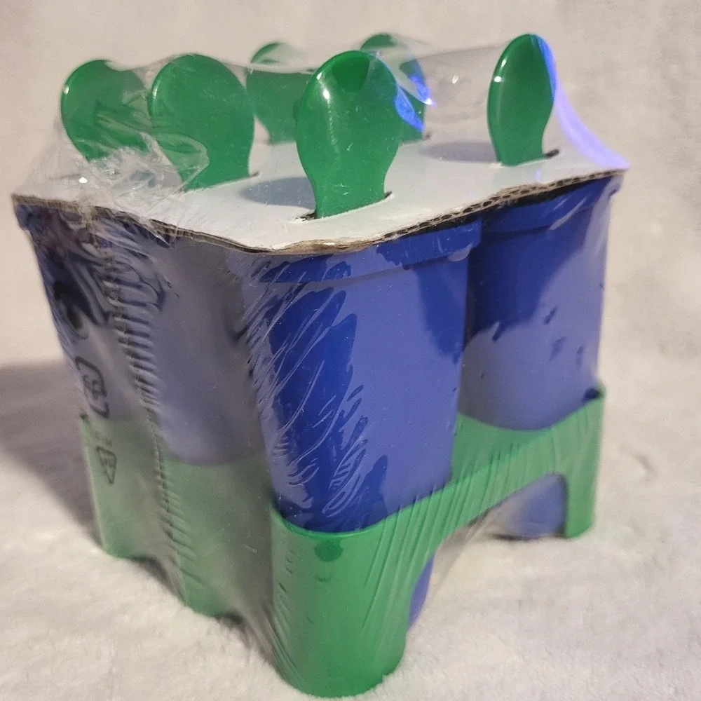 New‎ IKEA Popsicle Maker Mold Blue Green Sealed Makes 6 Popsicles